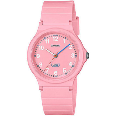 Casio LQ‑24B‑4BEF Γυναικείο Αναλογικό Ρολόι με Ροζ Καουτσούκ Λουράκι